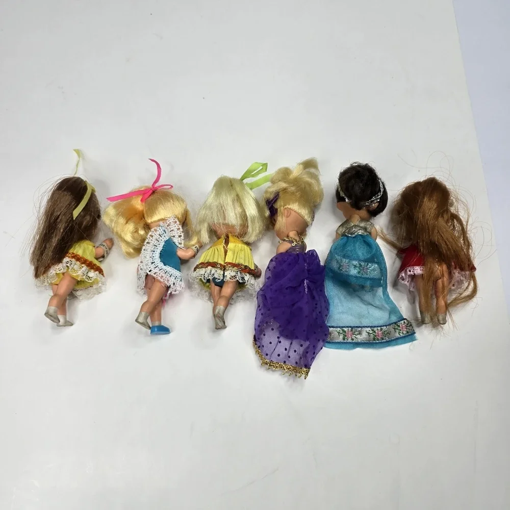 Lot of 6 Vintage 1960s Mattel Liddle Kiddles Dolls‎ Mexico 1966 Original Outfits